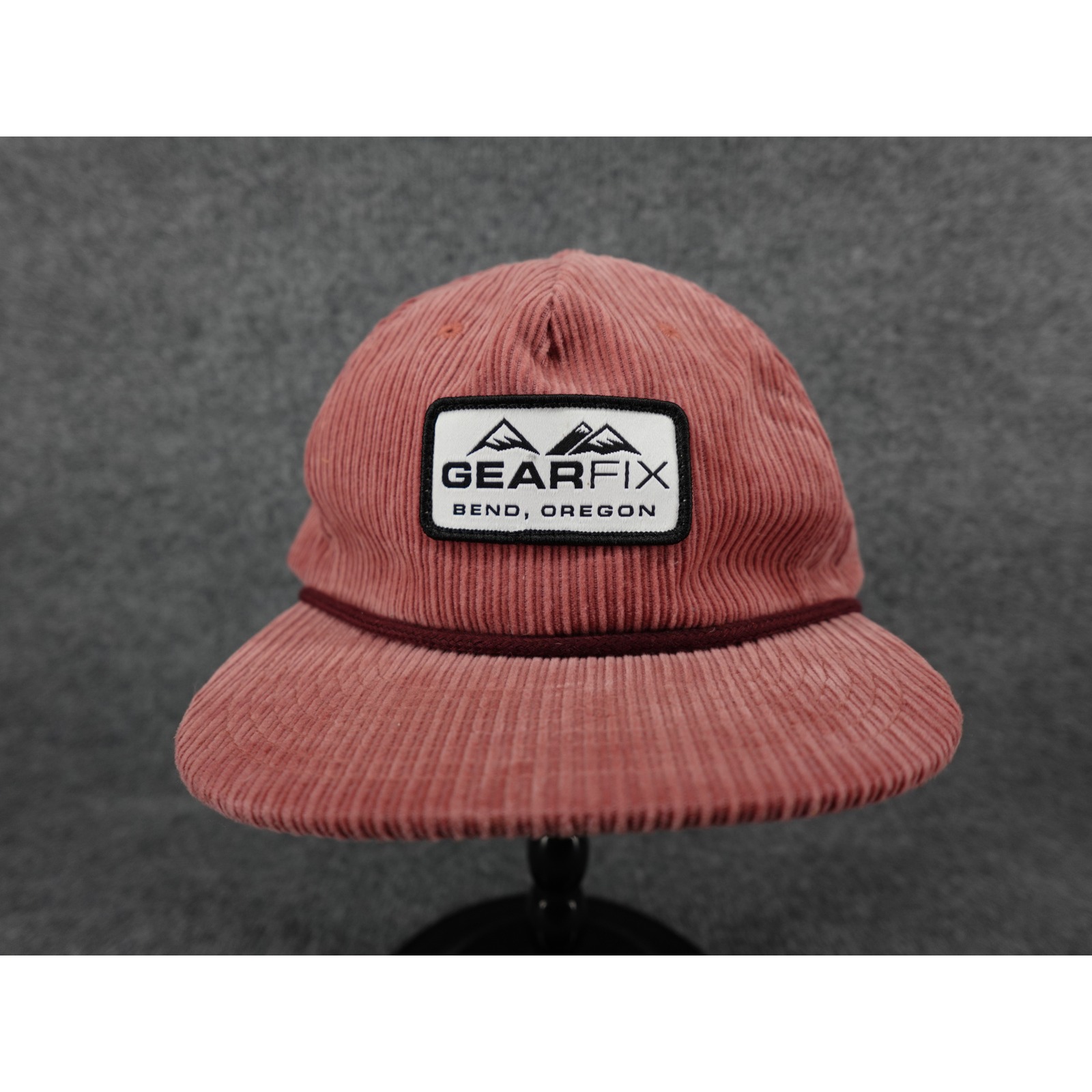 Gearfix Corduroy Snapback Hat Unisex Osfa Pink Good Bend Oregon Rope Cap